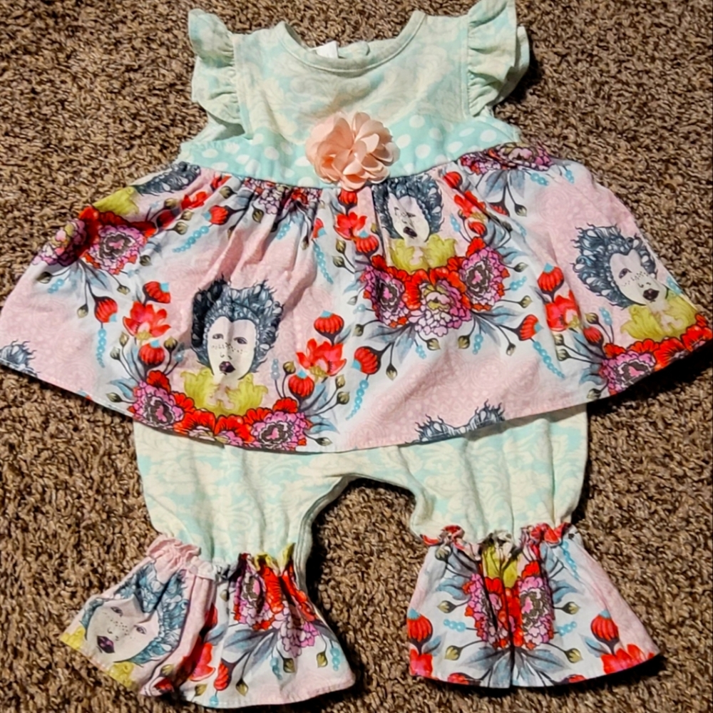 6/9 GUC Ricrac&Ruffles romper